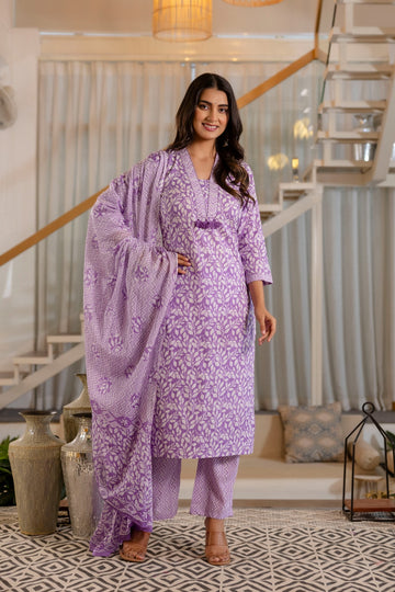 Arzoo purple suit set